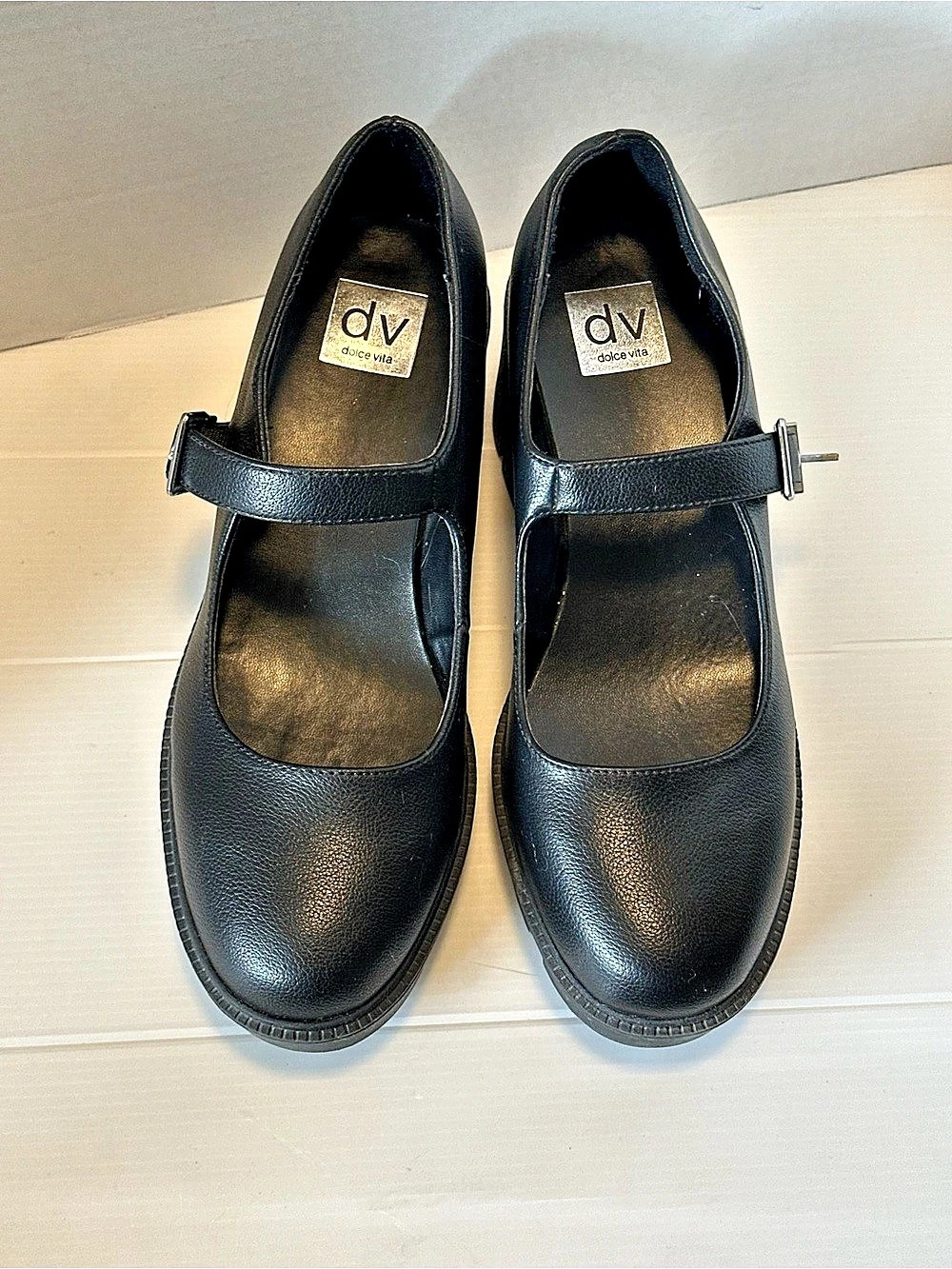 dolce vita Nebula Black Mary Jane Heels US 10 Like New